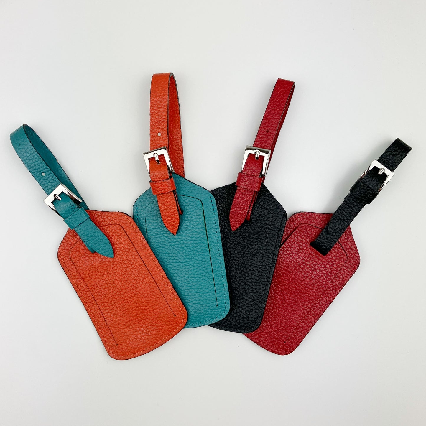 Multi Colour Leather Luggage Tag