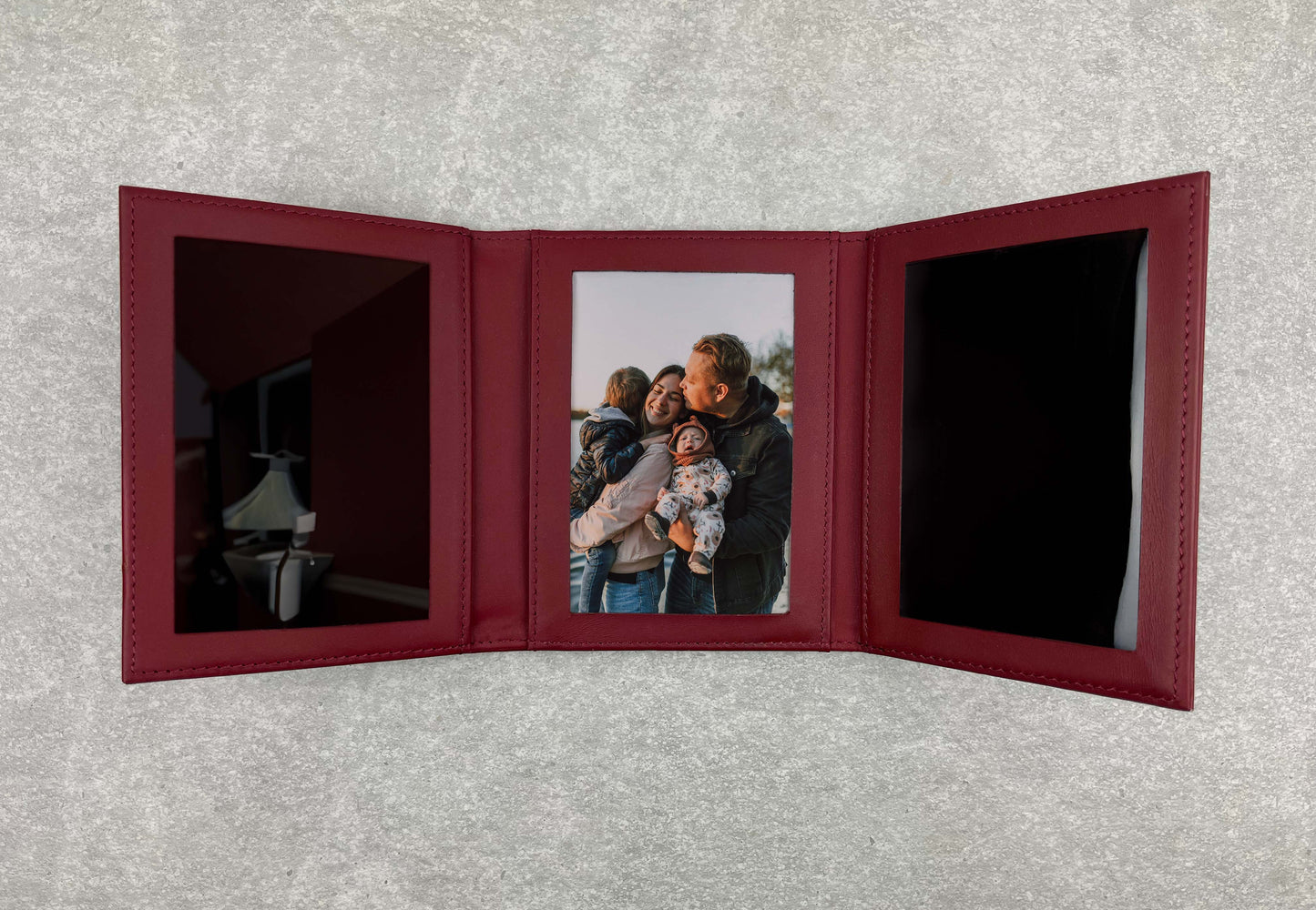 Leather Folding Travel Picture Frame