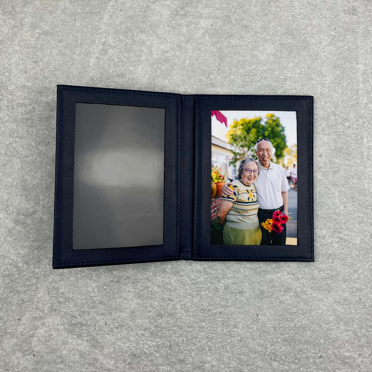 Leather Folding Travel Picture Frame