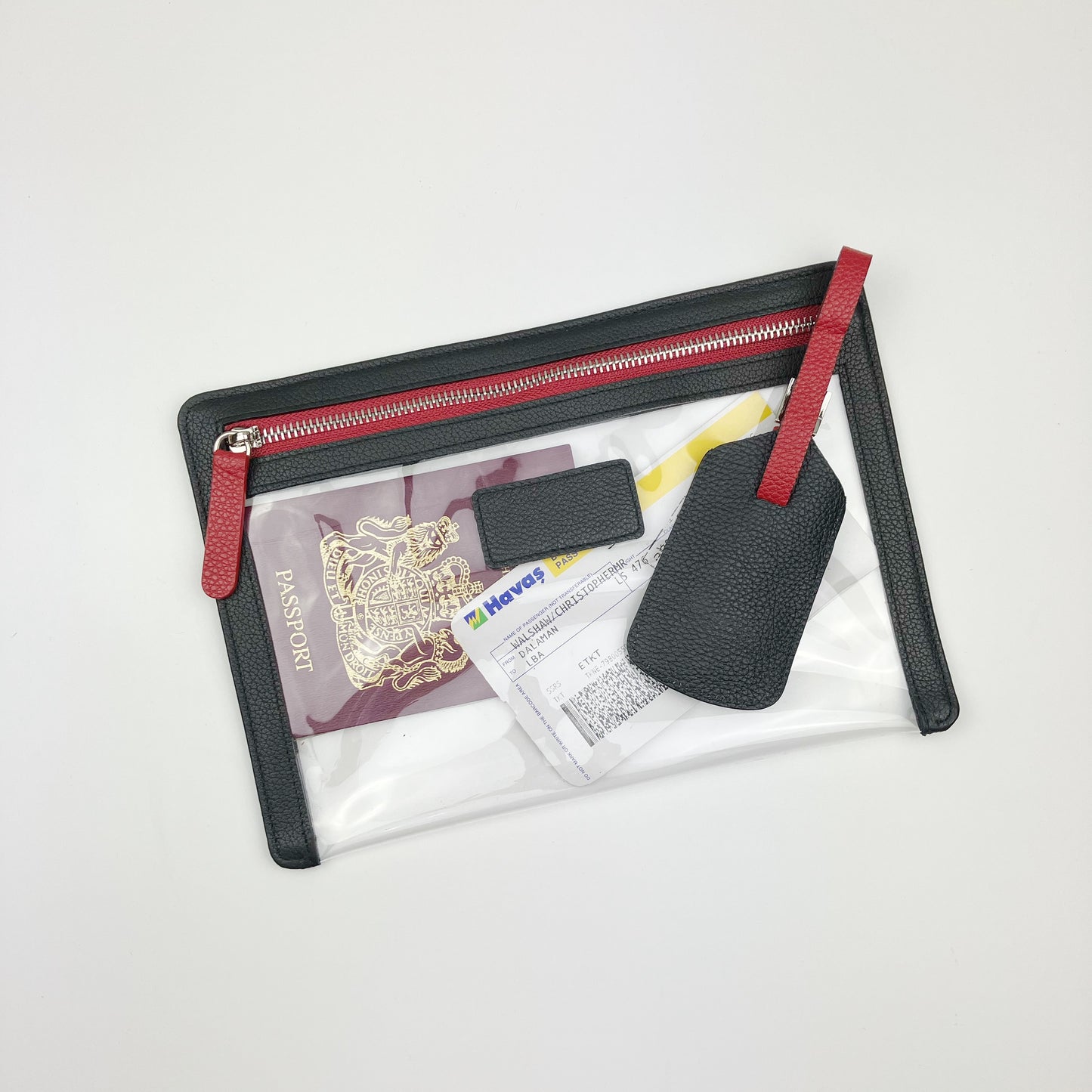 Clear Travel Wallet & Luggage Tag Set