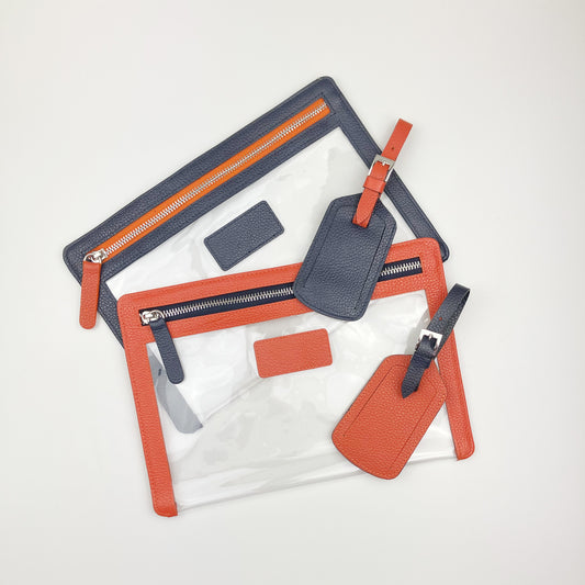 Clear Travel Wallet & Luggage Tag Set
