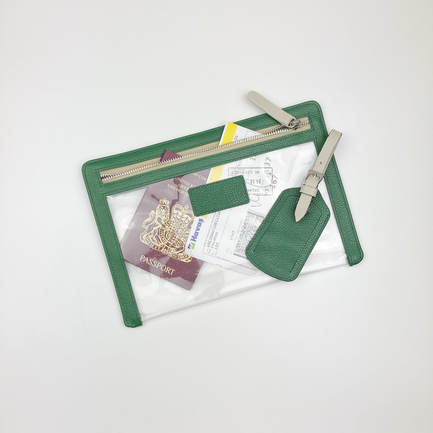 Clear Travel Wallet & Luggage Tag Set