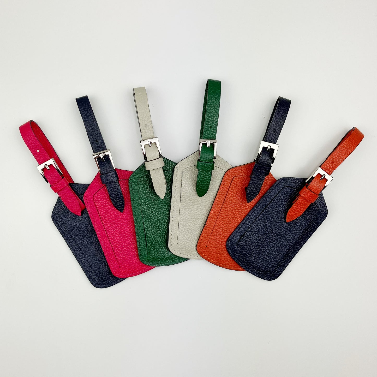 Multi Colour Leather Luggage Tag