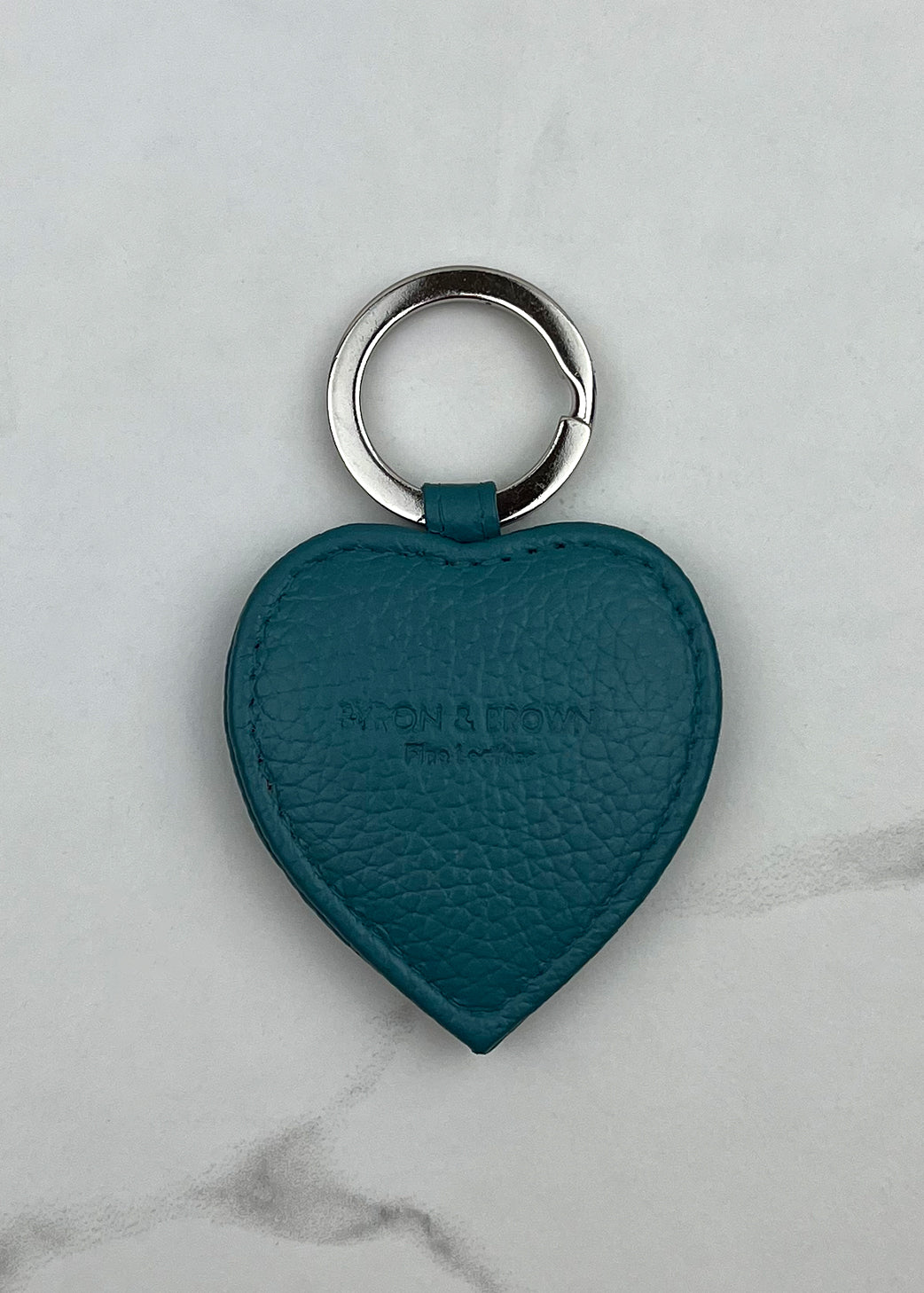 Textured Nappa Leather Heart Keyring