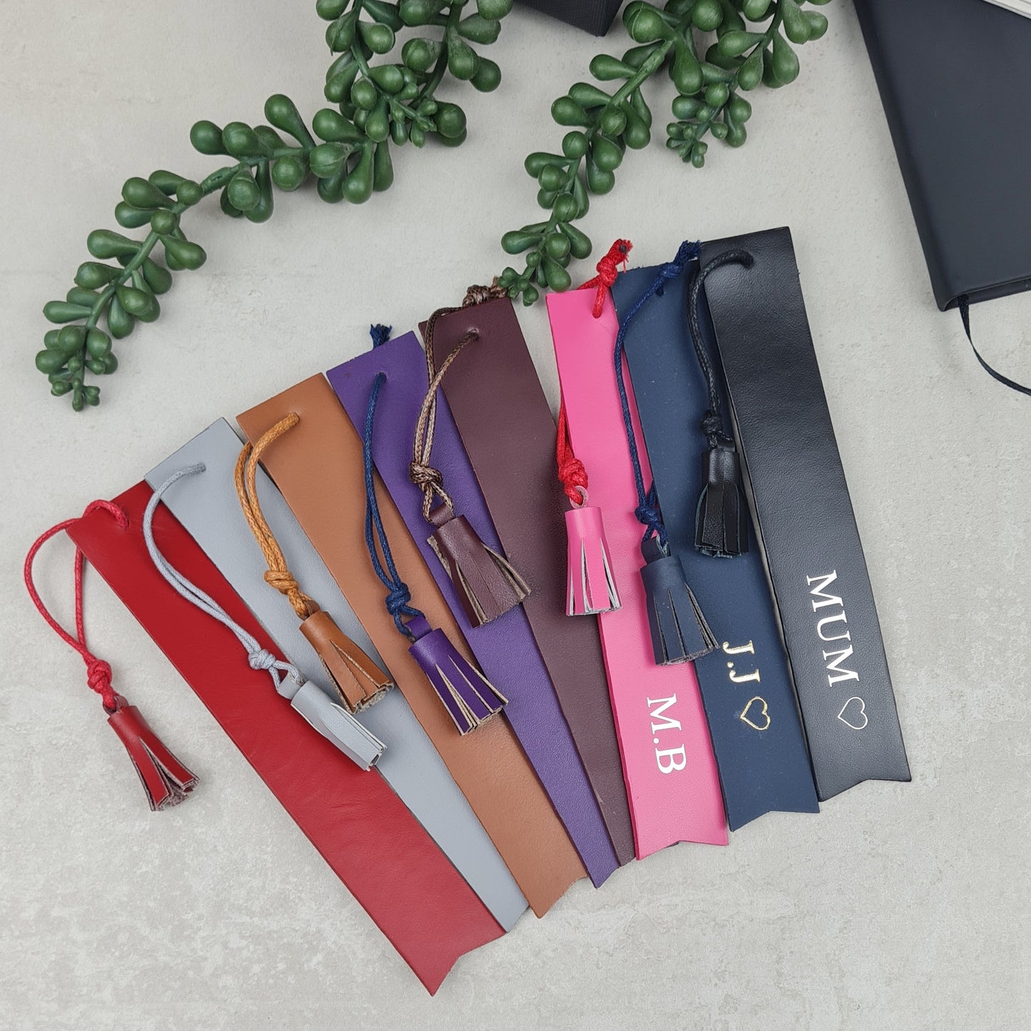 Personalised Leather Tassel Bookmark