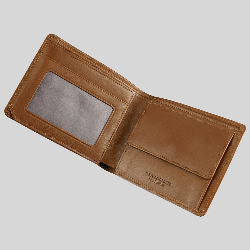 Classic Leather 9 Card and Coin Pocket Tri-Fold Wallet