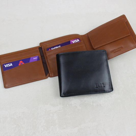 Classic Leather 9 Card and Coin Pocket Tri-Fold Wallet
