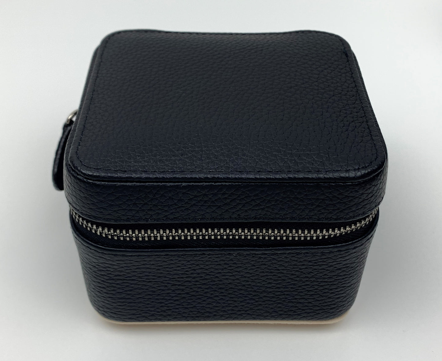 Square Leather Travel Jewellery Case