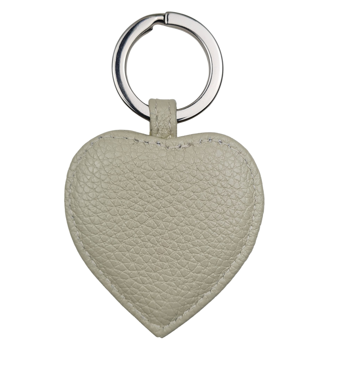 Textured Nappa Leather Heart Keyring