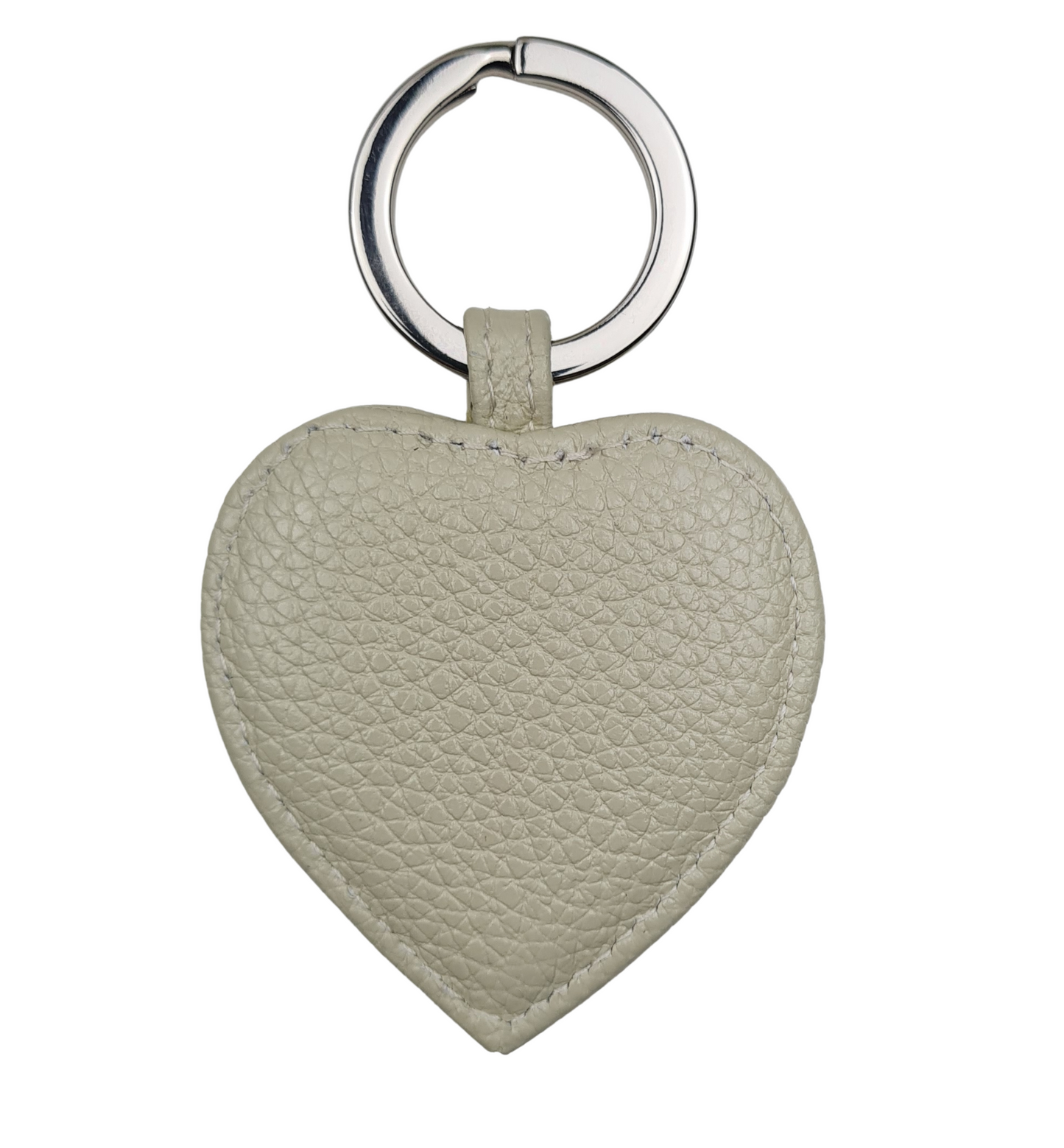 Textured Nappa Leather Heart Keyring