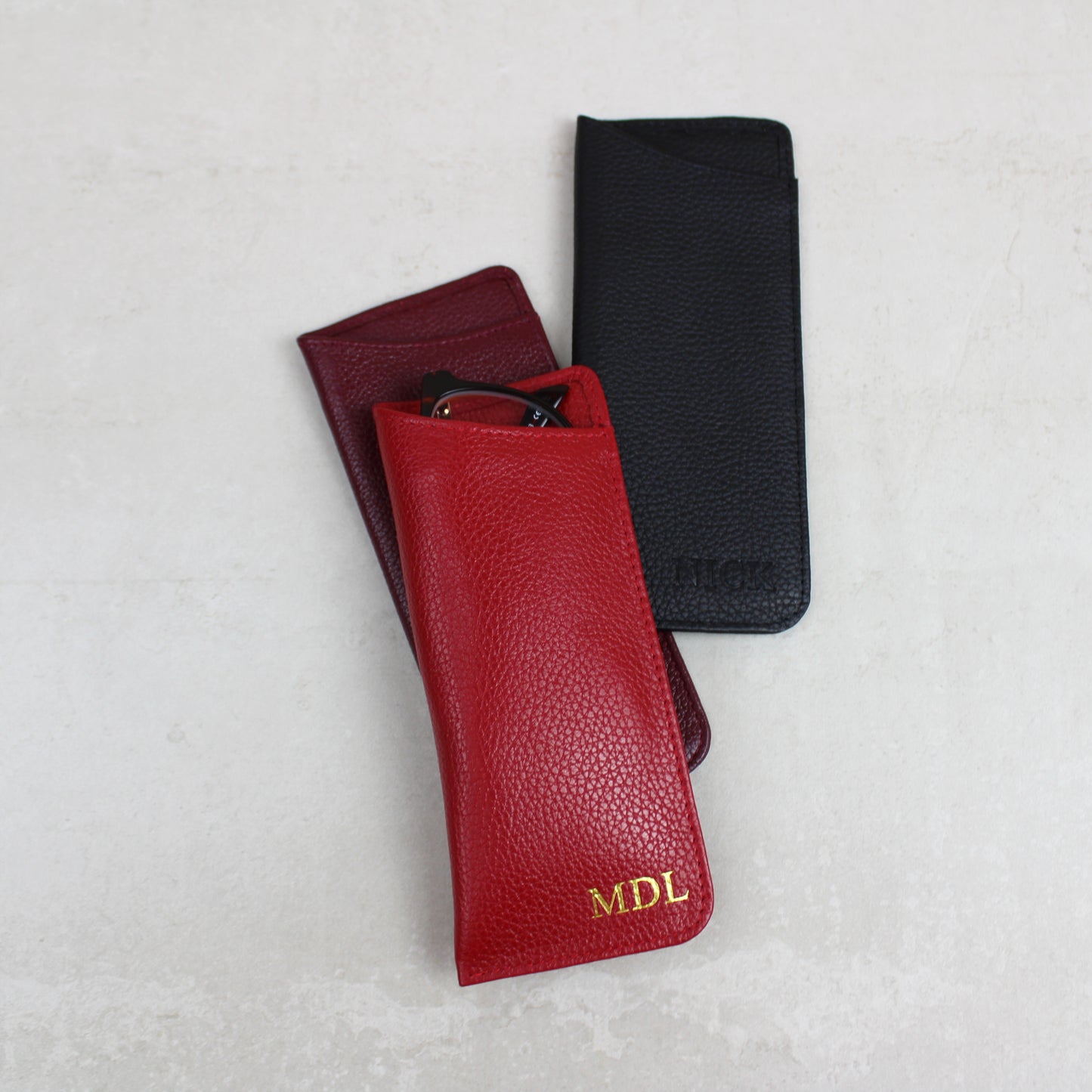 Large Leather Glasses Case