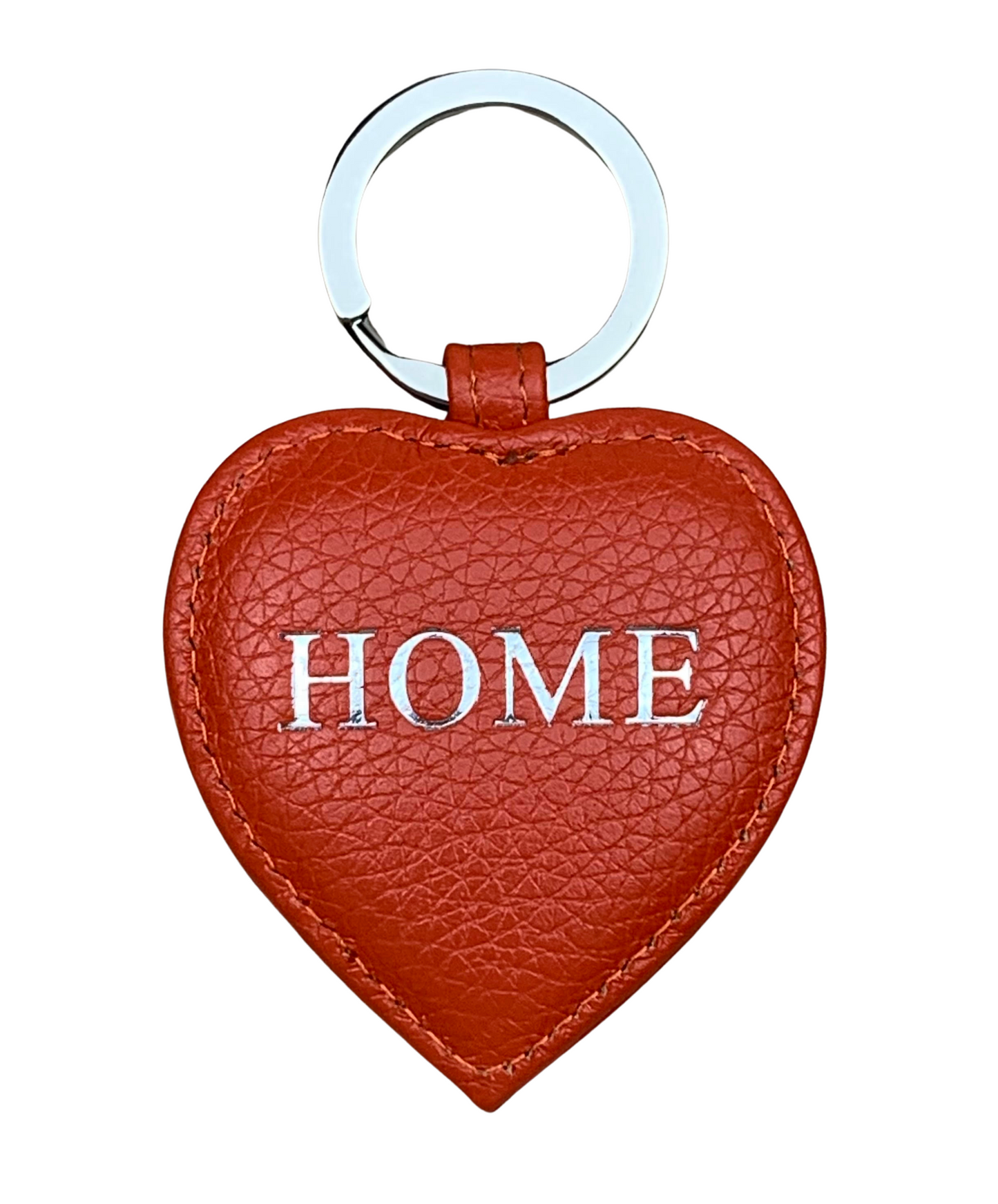 Textured Nappa Leather Heart Keyring