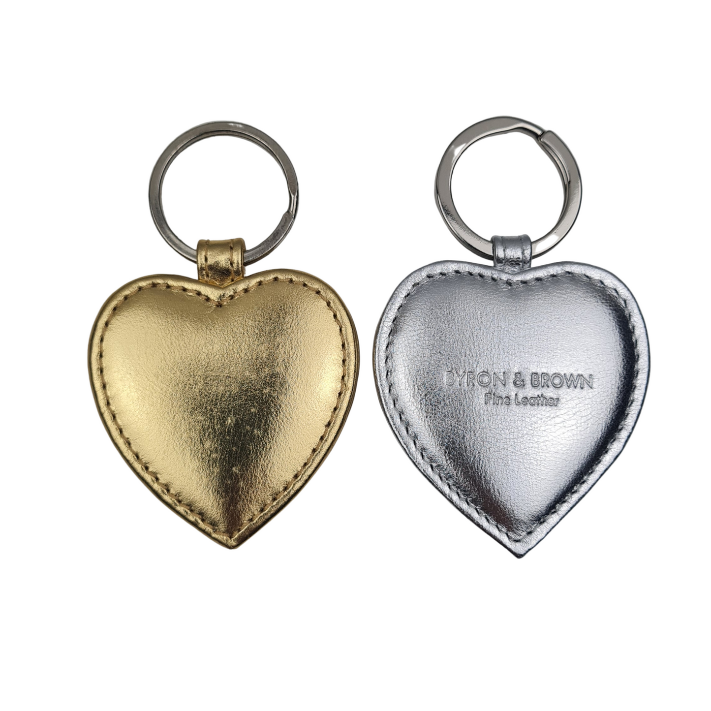 Smooth Nappa Leather Heart Key Ring