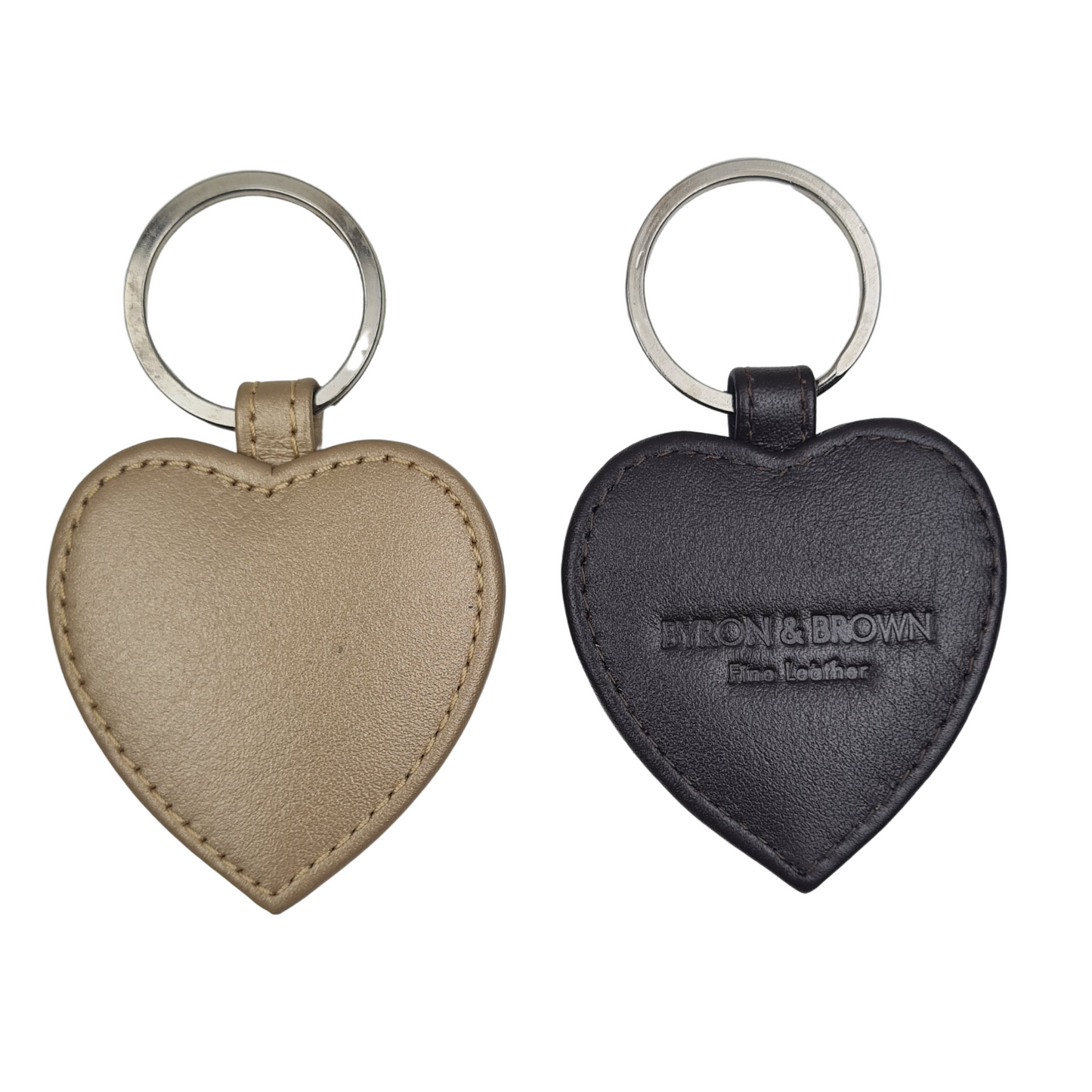 Smooth Nappa Leather Heart Key Ring