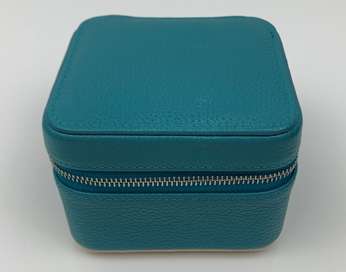 Square Leather Travel Jewellery Case