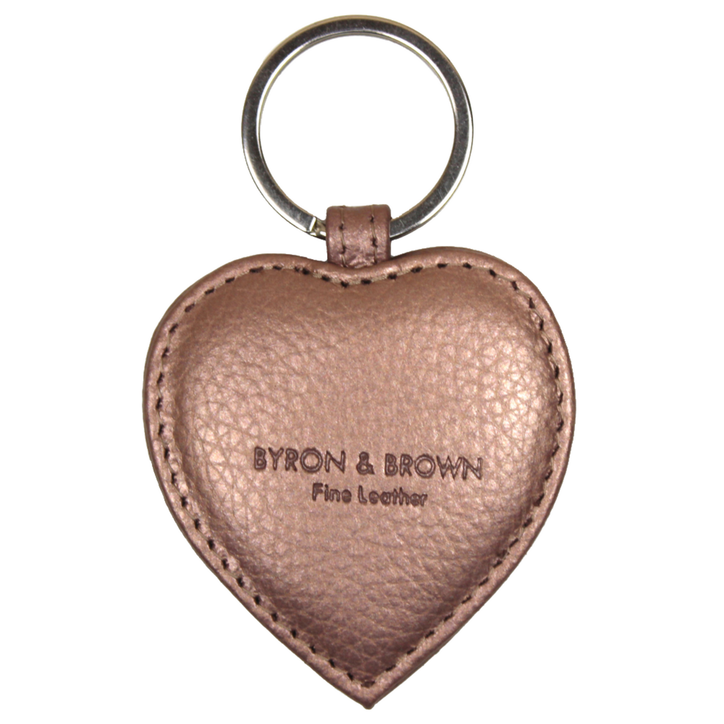 Textured Nappa Leather Heart Keyring