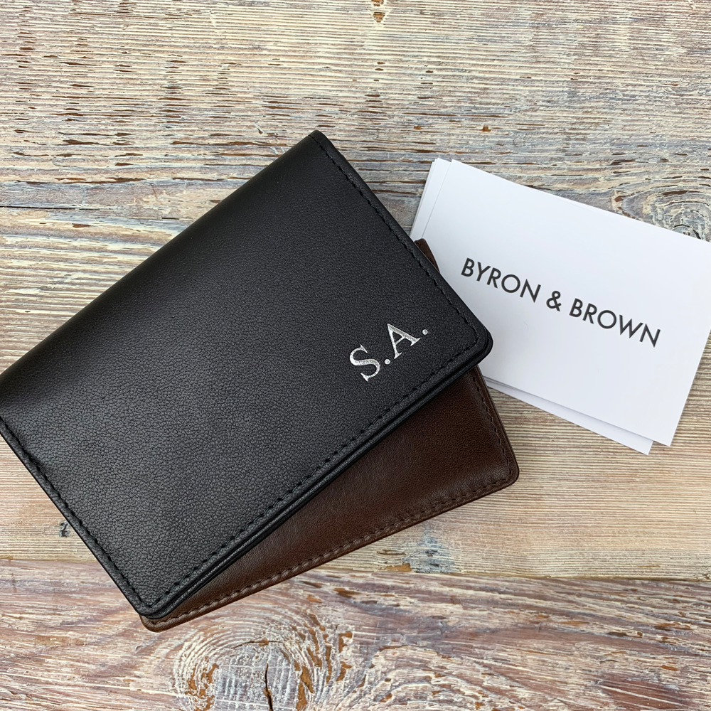 Leather Folding Business Card Case