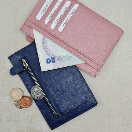 Card Holder with Zip Pocket