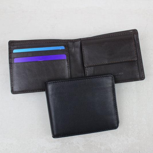 Soft Leather 4 Card and Coin Pocket Wallet