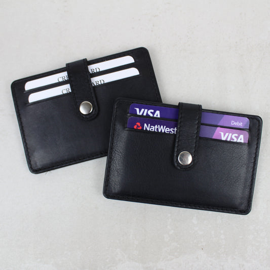 Smooth Nappa Leather Folding Card Case