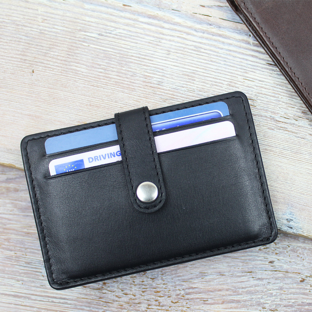 Soft Leather Folding Card Case
