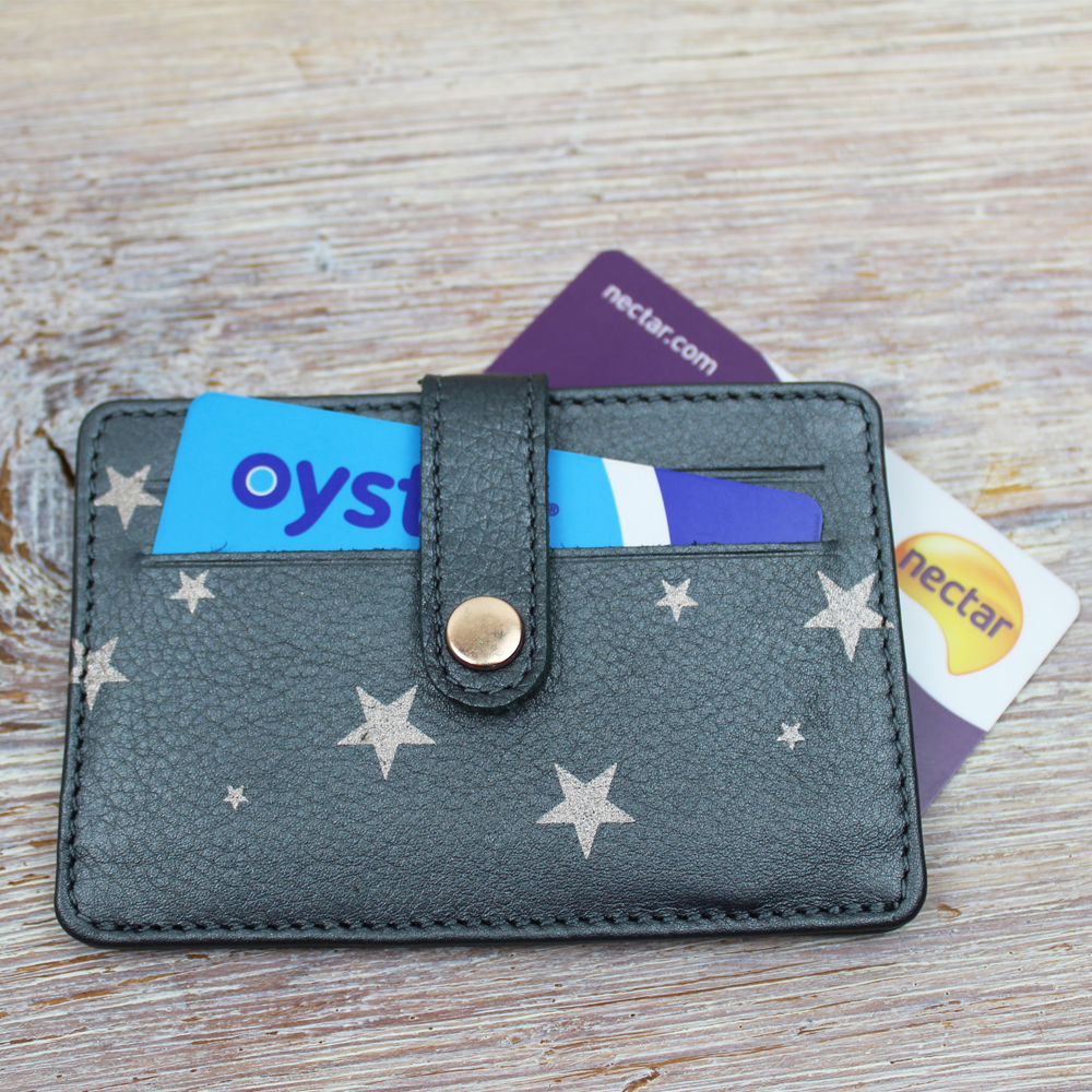 Star Print Folding Card Case