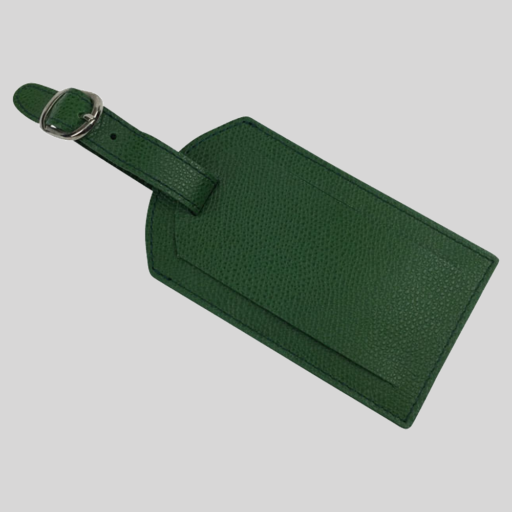 Textured Leather Luggage Tag