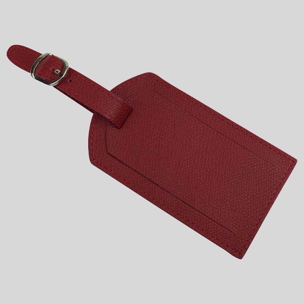 Textured Leather Luggage Tag