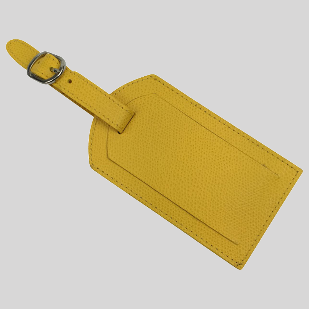 Textured Leather Luggage Tag