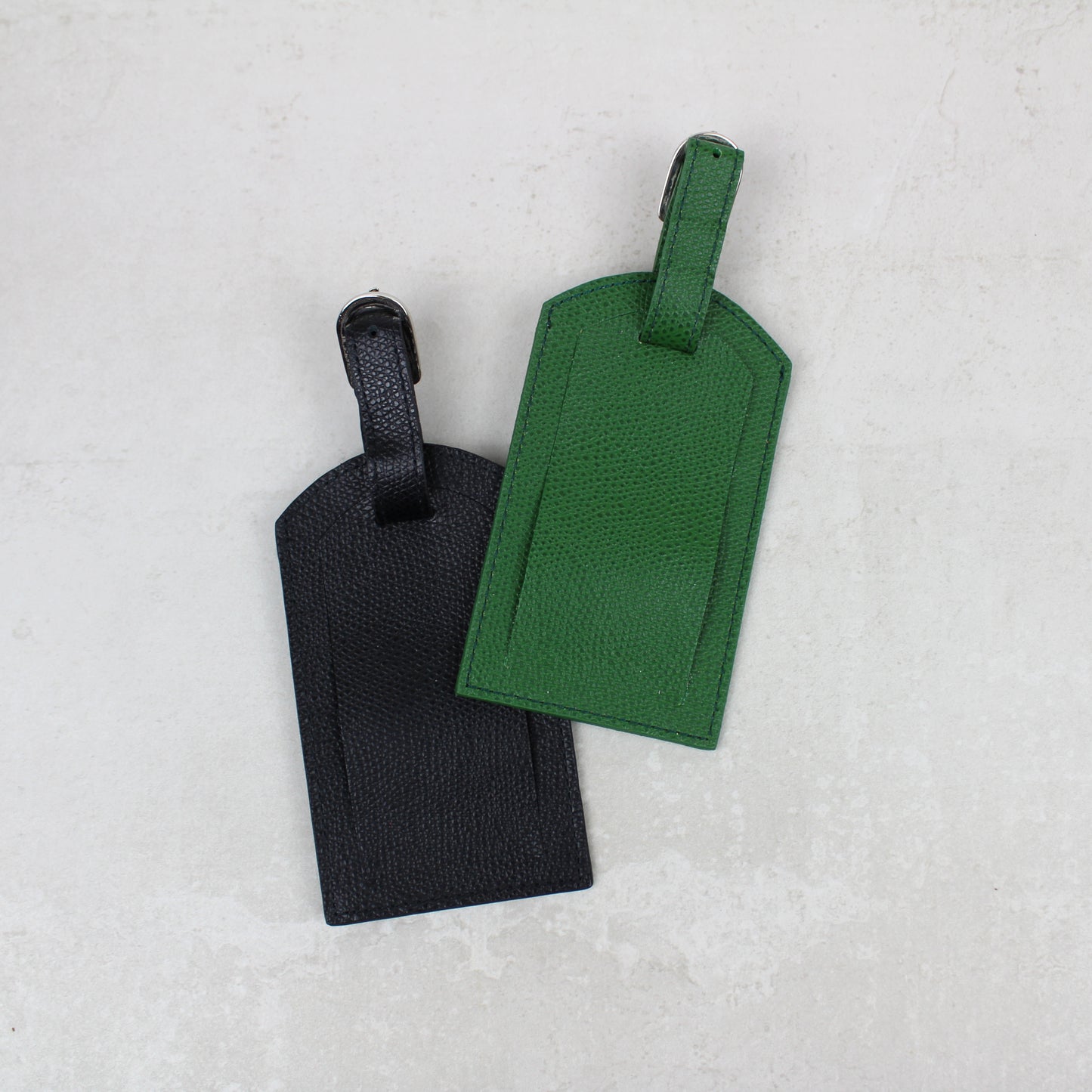 Textured Leather Luggage Tag