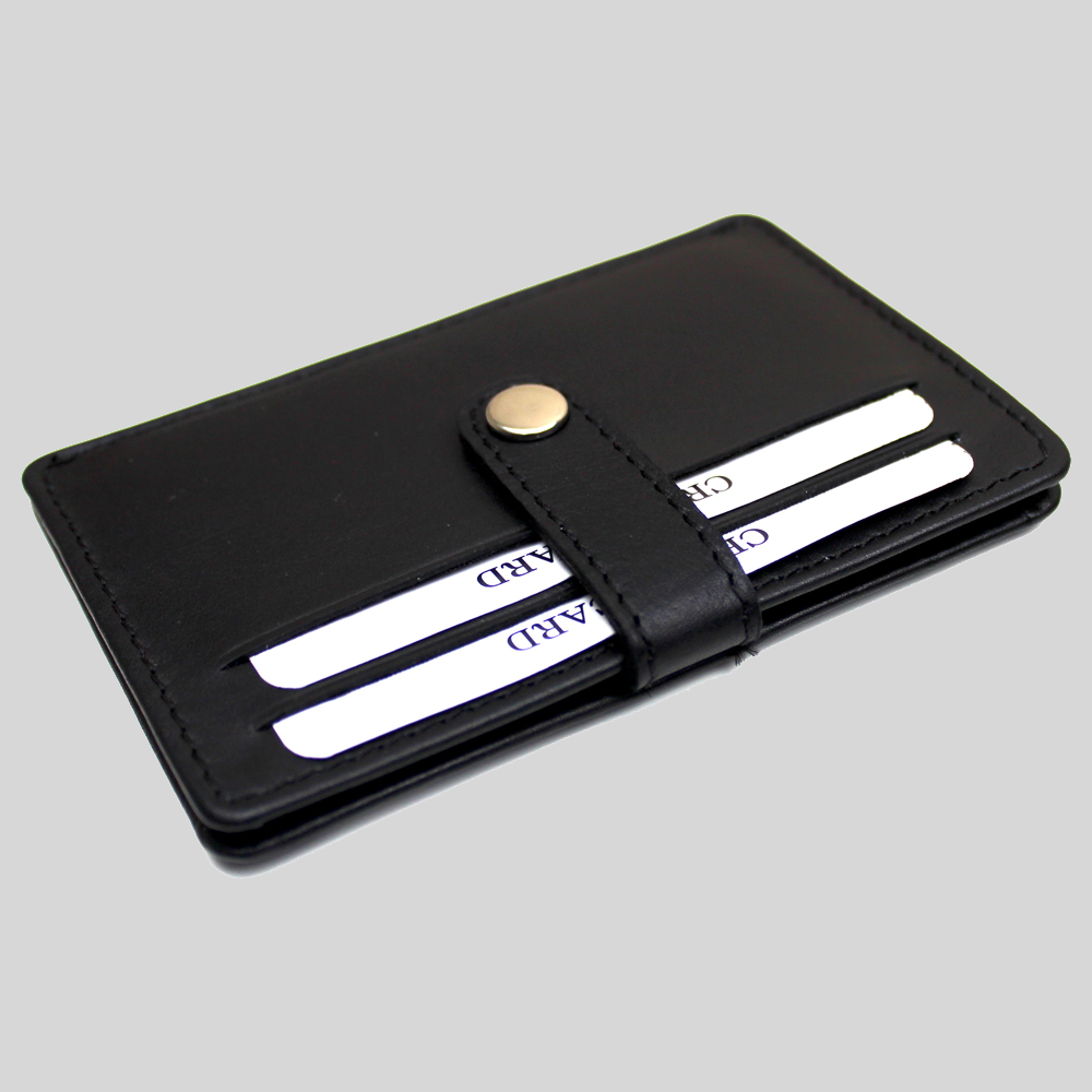 Soft Leather Folding Card Case