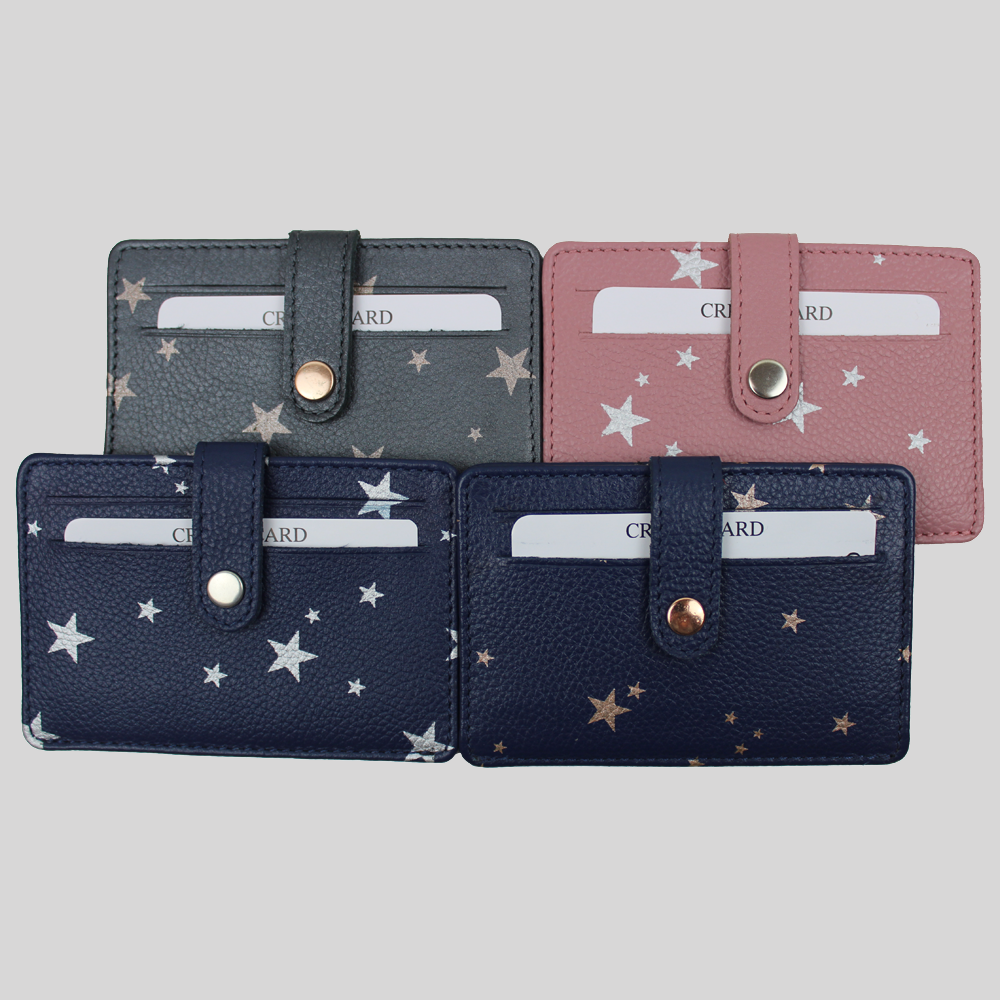 Star Print Folding Card Case