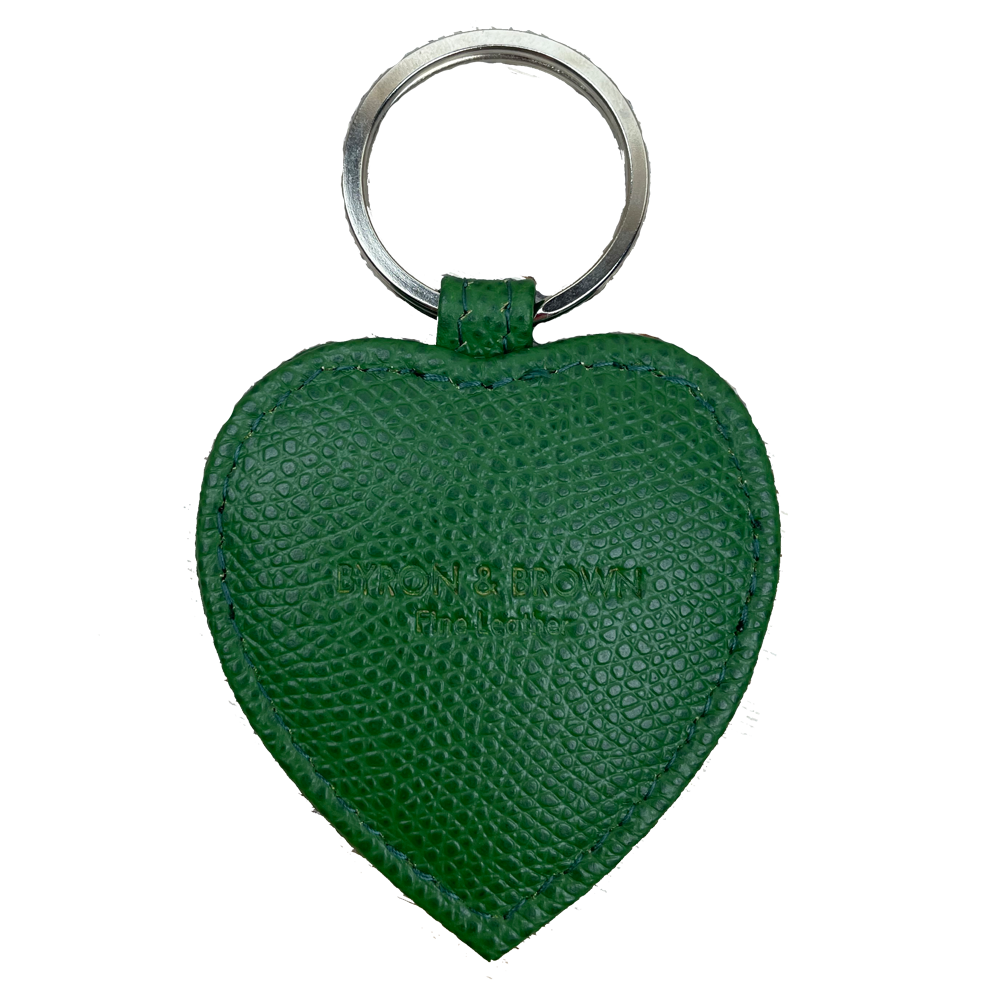 Textured Nappa Leather Heart Keyring