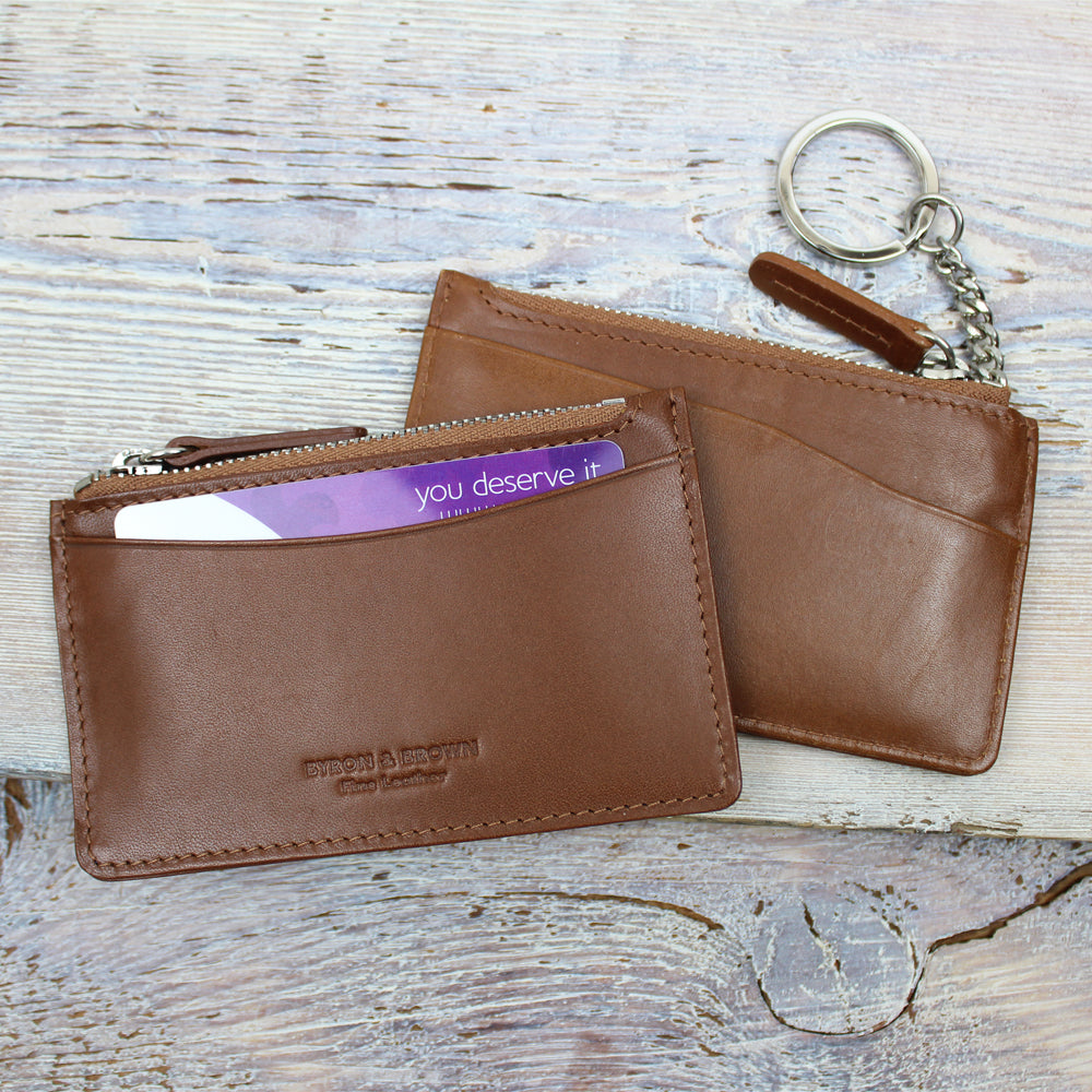 Leather Card & Keys Purse