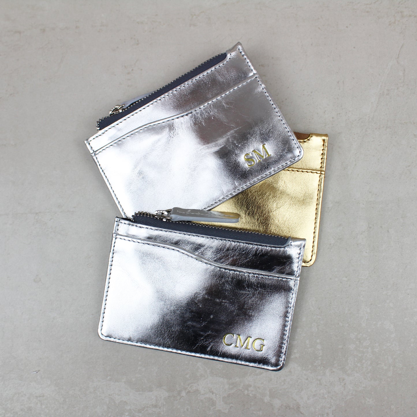 Metallic Card and Key Purse