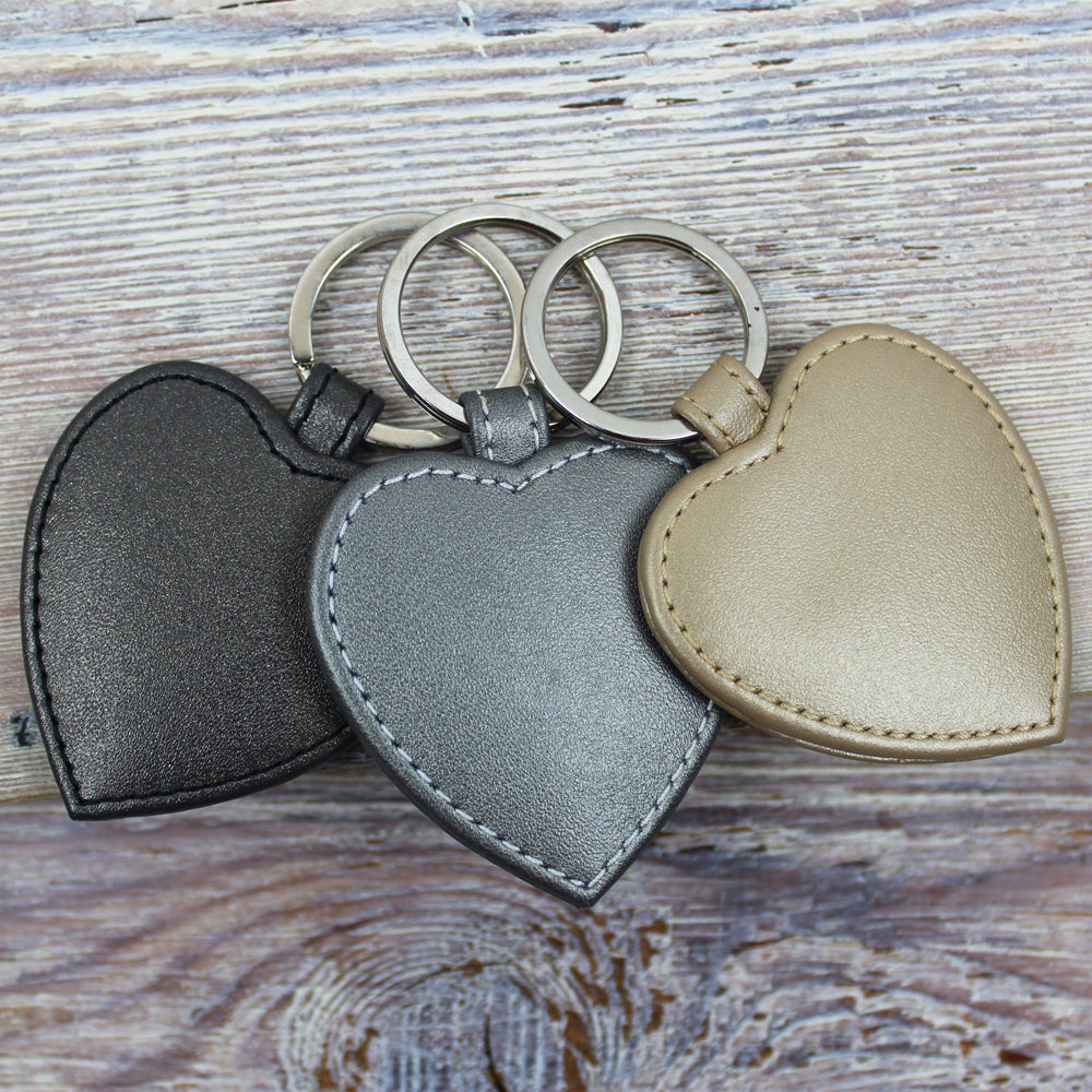 Pearlised Heart Keyring