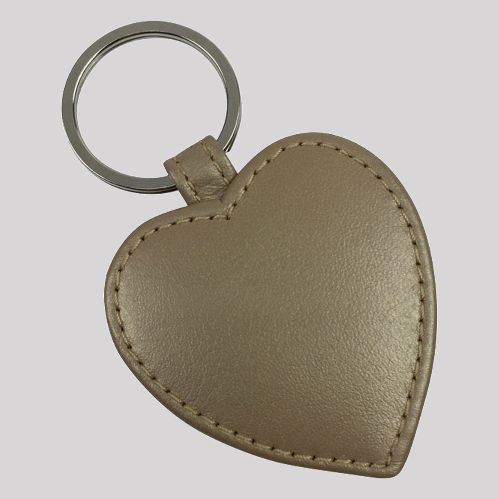 Pearlised Heart Keyring