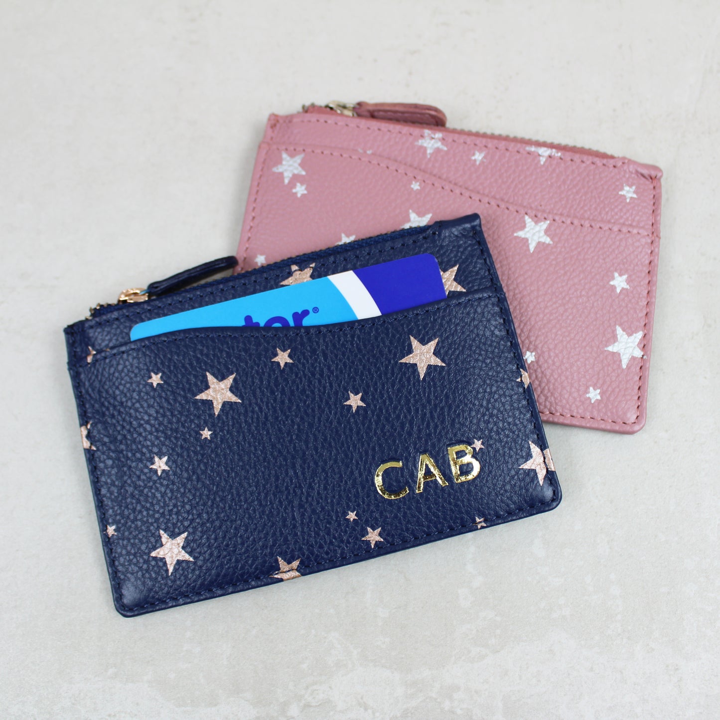 Star Print Card & Keys Purse