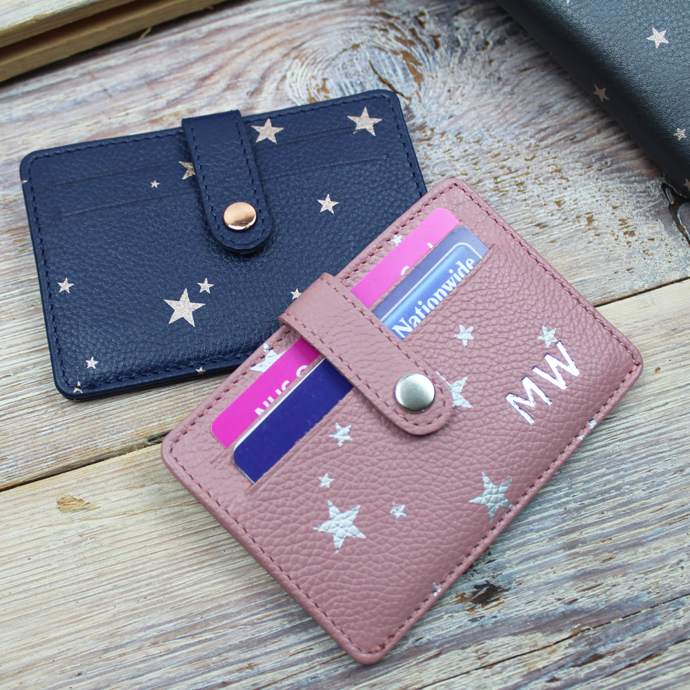 Star Print Folding Card Case