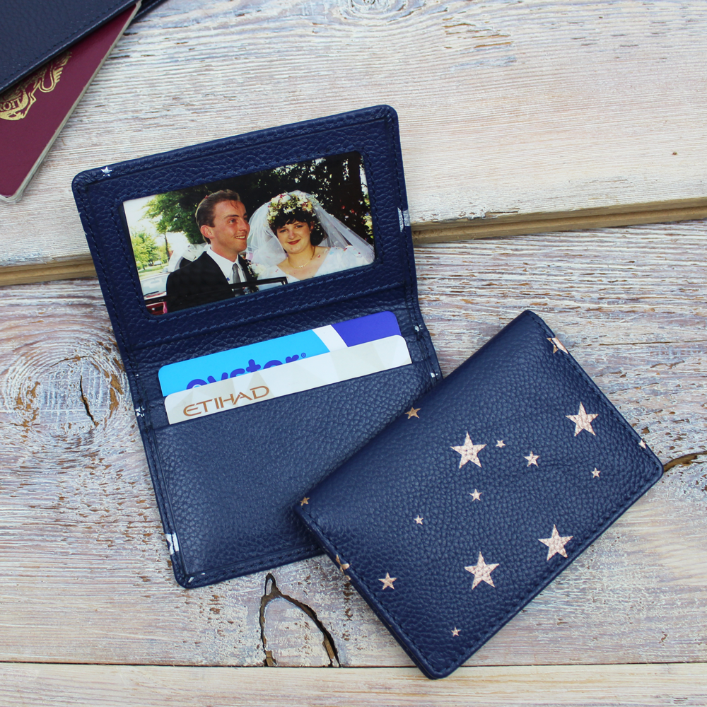 Star Print Travel Card Holder