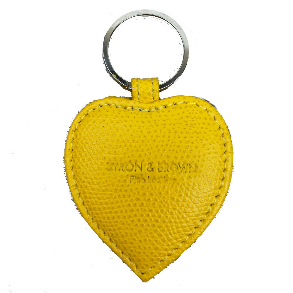 Textured Nappa Leather Heart Keyring