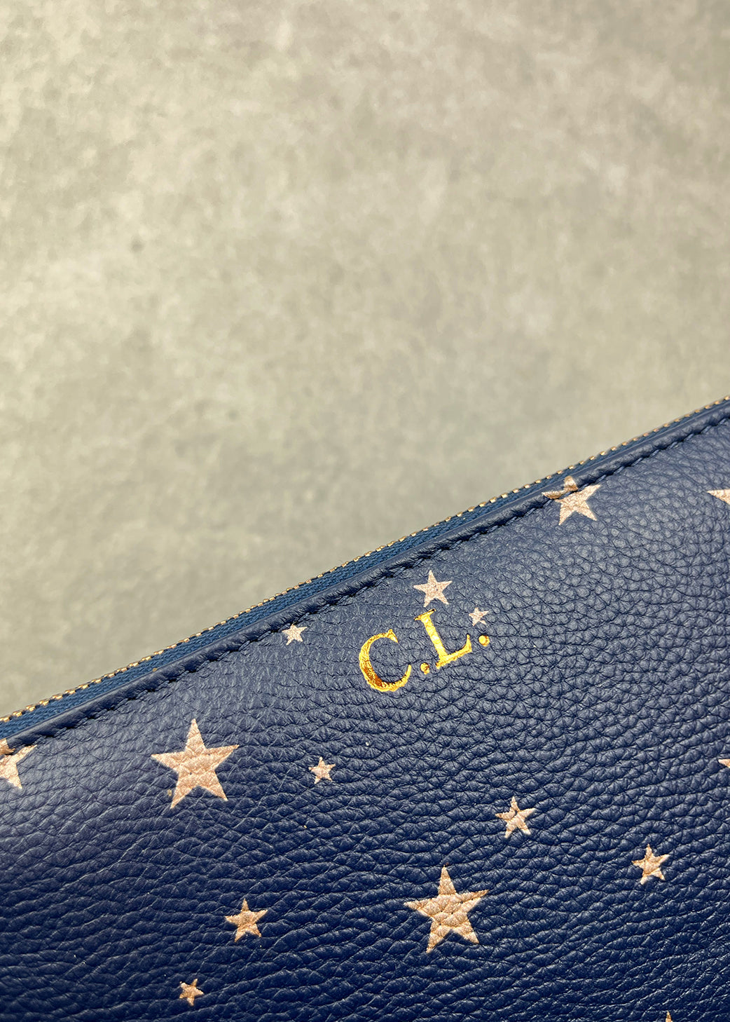 Outlet - Personalised Star Print Classic Zip Around Purse