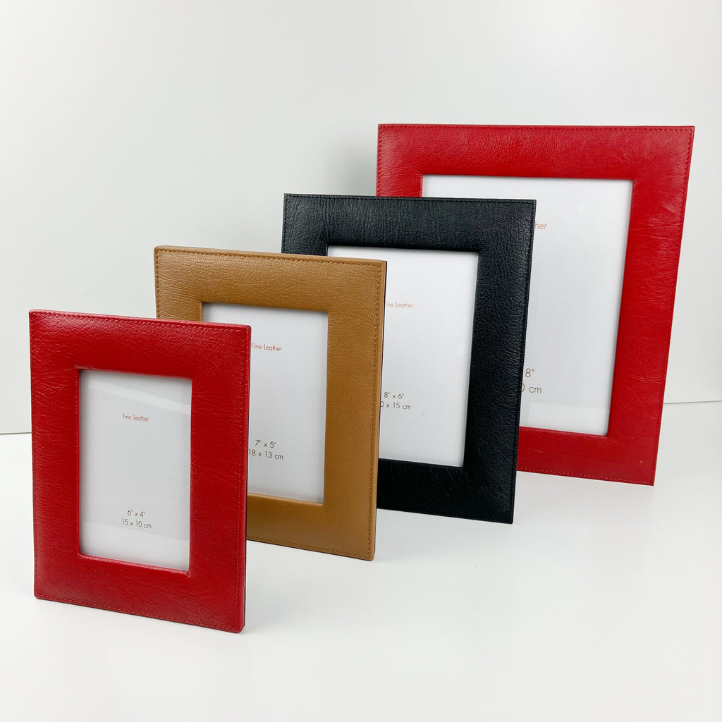 Vintage Leather Photo Frame, Luxury Leather Picture Frame, Leather Pho