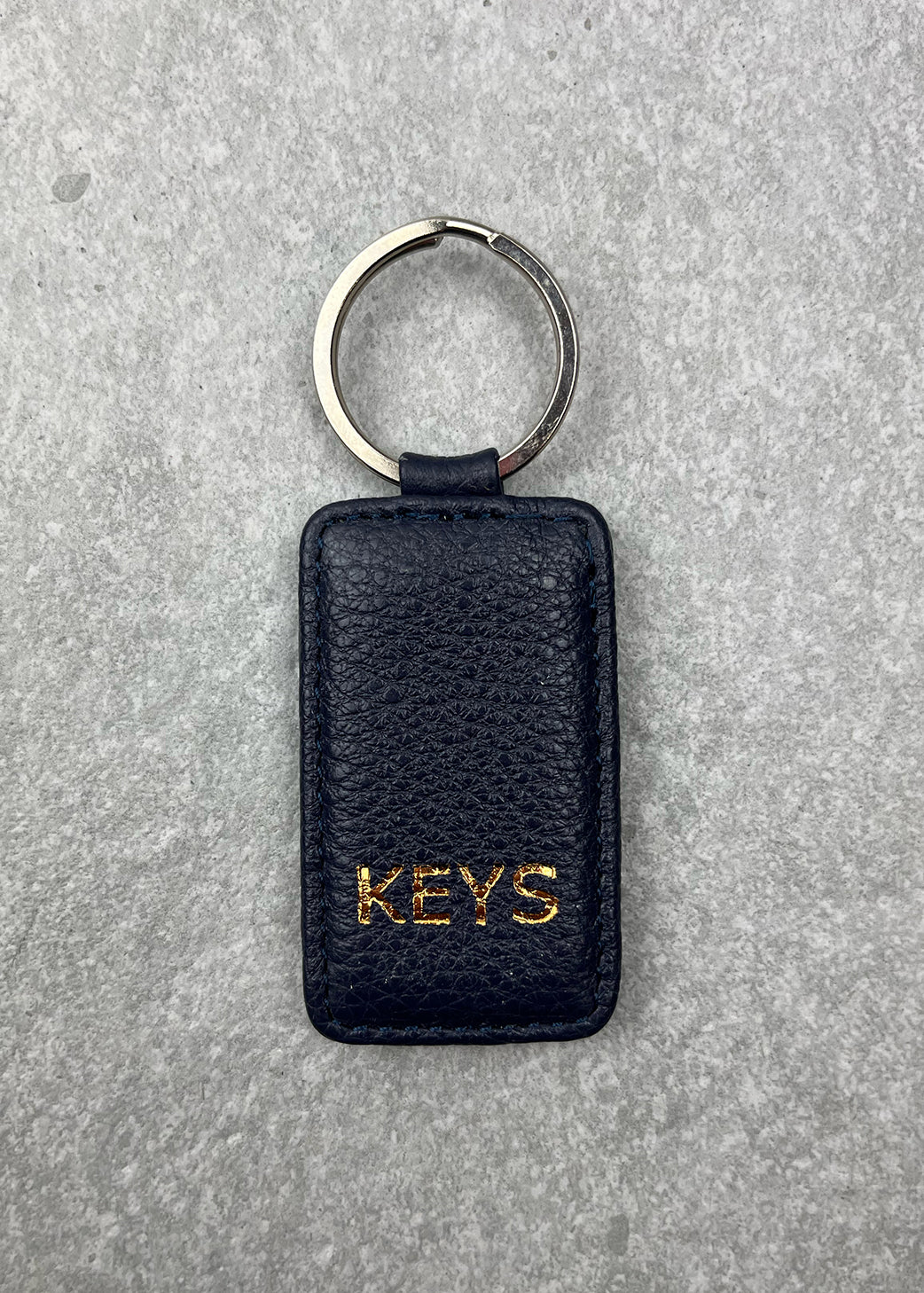 Outlet - Personalised Smooth Nappa Leather Rectangular Keyring