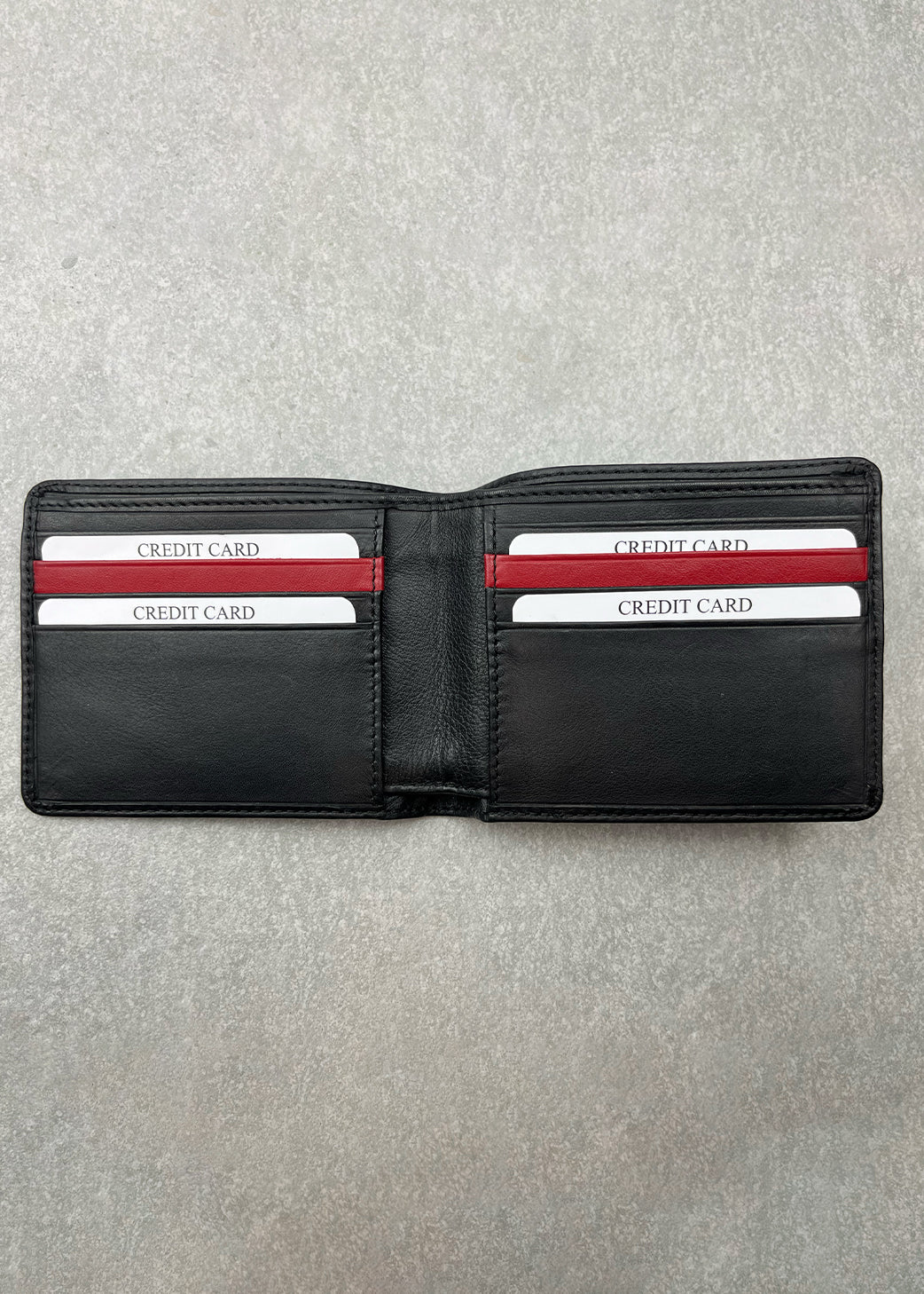 Outlet - Personalised 8 Card Red Stripe Wallet