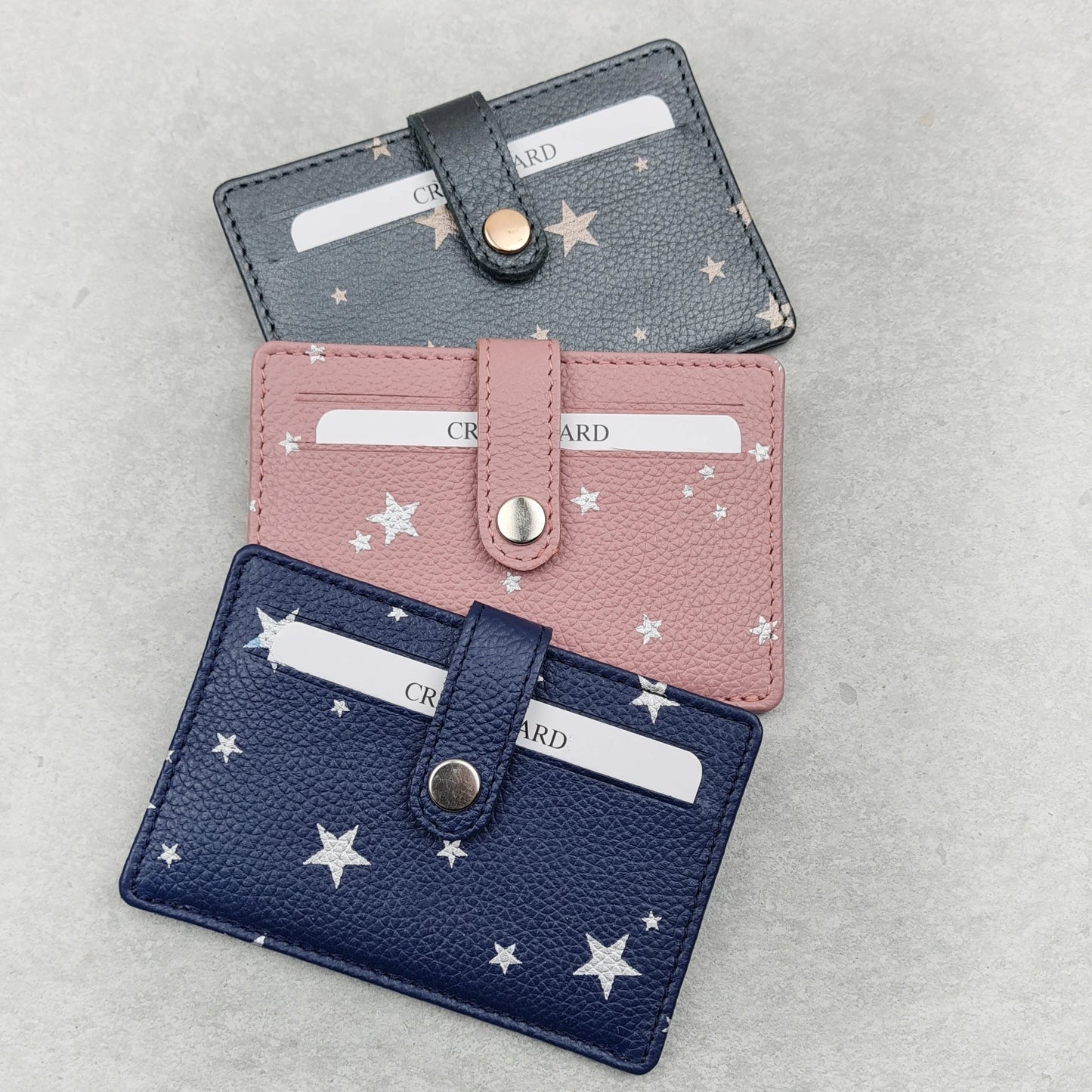 Star Print Folding Travel Card Holder