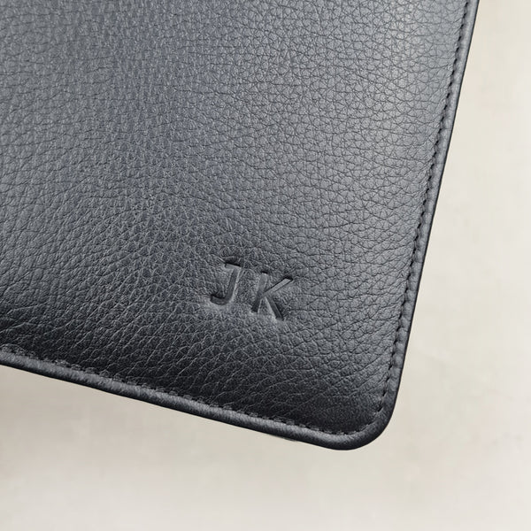 Personalised Leather Zip Folio Case