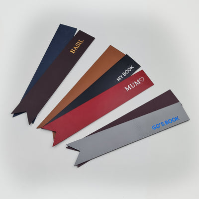 Personalised Leather Flat Bookmark