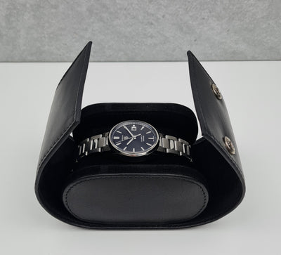 Black Leather Watch Case