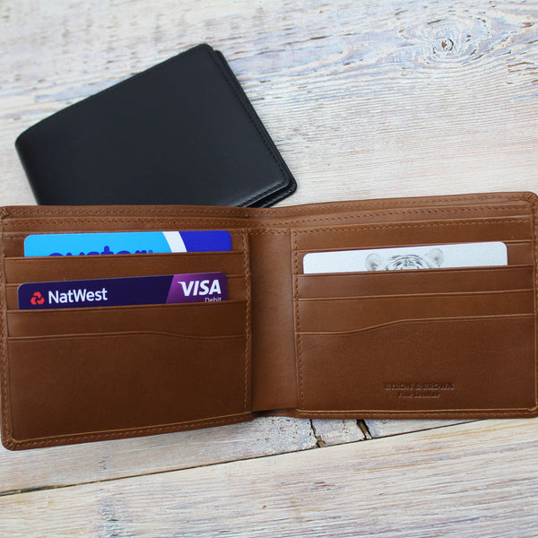 Classic 8 Card Wallet Tan / Personalised